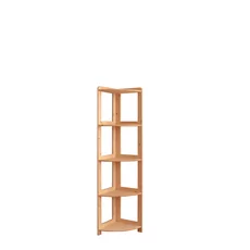 Shelf Elisse, Transilvan, 5 Levels, Outside Corner Shelf, Solid Wood, 37x37x165 cm, Natural Wood