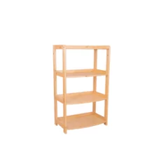 Shelf Elisse, Transilvan, 4 Levels, Solid Wood, 80x39x127 cm, Lacquered