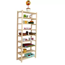 Shelf Transilvan, Sigma, 9 Levels, Solid Wood, 70x29x170 cm, Natural Wood