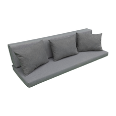 Saltele si Perne pentru Pat Transformabil in Canapea, Modena, 3 in 1, Pat de o Persoana, Pat Matrimonial, Canapea Extensibila, Transilvan, 2 Saltele si 3 Perne Incluse, 80x200 cm, Gri