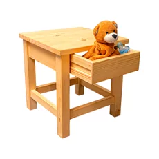 Kids' Chair Minnie, Transilvan, with Drawer, Solid Wood, 28x30x28 cm, Lacquered