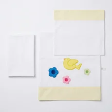 Set Lenjerie Bebelusi, Flora, BabyDreams, 3 Piese, Material Premium, Bumbac, 125x65 cm, Alb
