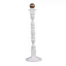 Wooden Pillar, Transilvan, 104x30x30 cm, White