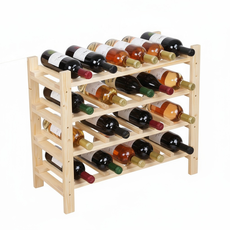 Clone of Clone of Clone of Clone of Transilvan Borospolc, Masszív fából, 120x70x29 cm - 28 palacknak 4 polc, Barna