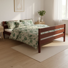 Pat matrimonial Sally, Transilvan, Lemn Masiv, Model 3/3, 120x200 cm, Cires