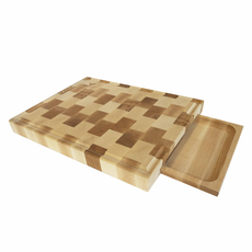 Tocator Masterchef cu Sertar, Premium, Transilvan, Lemn Masiv de Fag, 40x30x4 cm, Natur