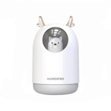 Umidificator de aer Ultrasonic SpaceFox, USB, 5V, 300ml, 7 culori LED, Alb