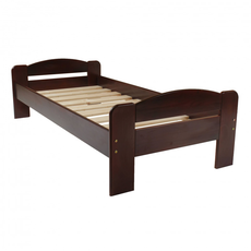 Single Bed Dumbo, Transilvan, Solid Wood, Model 2/2, 90x200 cm, Cherry