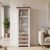 Biblioteca Verona Collection, Transilvan, 3 Rafturi, 3 Sertare, MDF si Lemn Masiv, 70x40x195 cm, Alb si Stejar Natur