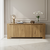Bufet San Francisco Collection, Transilvan, 4 Usi, MDF si Lemn Masiv, 183x46x91 cm, Stejar Terra Periat