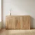 Bufet Siena Collection, Transilvan, 3 Usi, Stil Minimalist, MDF si Lemn Masiv 140x45x80 cm, Stejar Natur