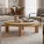 Masuta de Cafea Rotunda, San Francisco Collection, Transilvan, Lemn Masiv Stejar, 122x122x41 cm, Stejar Natur Terra Periat