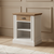 Noptiera Milano Collection, Transilvan, 1 Sertar, 2 Rafturi, MDF si Lemn Masiv, 51x44x66 cm, Alb si Stejar Natur