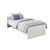 Single Bed Econova, Transilvan, Wood Veneer, 90x200 cm, White