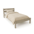 Single Bed Sally, Transilvan, Solid Wood, Model 3/1, 80x200 cm, Cappuccino 