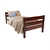 Pat de o persoana Transilvan, Sally, Lemn Masiv, Model 3/3, 80x200 cm, Cires