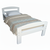 Single Bed Simona, Transilvan, Solid Wood, 90x200 cm, White