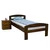 Single Bed Simona, Transilvan, Solid Wood, 90x200 cm, Walnut