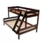 Bunk Bed Sandra, Transilvan, Solid Wood, 3 People, 80/120x200 cm, Cherry