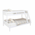 Bunk Bed Alexandra, Transilvan, Solid Wood, Height 155 cm, 3 People, 80/120x200 cm, White