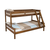 Bunk Bed Sandra, Transilvan, Solid Wood, 3 People, 80/120x200 cm, Walnut
