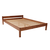 Double Bed Sally, Transilvan, Solid Wood, Model 2/1, 140x200 cm, Walnut