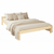 Double Bed Sally, Transilvan, Solid Wood, Model 2/1, 160x200 cm, Natural Wood