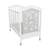 Patut Bebe Buonanotte, BabyDreams, cu Sertar, Lemn Masiv, Design Elegant Italia, 133x71x106 cm, Alb-Gri