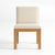 Scaun Dining Tapitat, San Francisco Collection, Transilvan, MDF si Lemn Masiv, 44x49x82 cm, Stejar Natur Terra Periat 