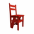 Scaun si Scara, 2 in 1, Duplex, Lemn Masiv, Step Up, Transilvan, 90x42 cm, Rosu