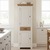 Vitrina Verona Collection, Transilvan, 2 Usi, 1 Sertar, MDF si Lemn Masiv, 70x40x195 cm, Alb si Stejar Natur