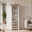 Biblioteca Verona Collection, Transilvan, 3 Rafturi, 3 Sertare, MDF si Lemn Masiv, 70x40x195 cm, Alb si Stejar Natur