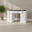 Birou Torino Collection, Transilvan, 6 Sertare, 1 Dulap, MDF si Lemn Masiv, 180x90x81 cm, Alb 