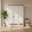 Dulap Milano Collection, Transilvan, 3 Usi, 3 Sertare, MDF si Lemn Masiv, 167x61x220 cm, Alb si Stejar Natur