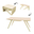 Transformable Table Hugo, Coffee Table & Dining Table, 2 in 1, 2 Drawers, Transilvan, Solid Wood, 86x70x50 cm and 168x70x82 cm, White