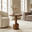 Masuta Laterala Rotunda, Madison Collection, Transilvan, Lemn Masiv Stejar, 54x54x56 cm, Stejar Brule