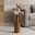 Masuta Laterala Rotunda, Madison Collection, Transilvan, Lemn Masiv Stejar, 34x34x54 cm, Stejar Brule