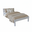 Single Bed Sally, Transilvan, Solid Wood, Model 3/1, 90x200 cm, Natural Wood