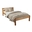 Single Bed Sally, Transilvan, Solid Wood, Model 3/1, 90x200 cm, Natural Wood