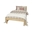 Single Bed Sally, Transilvan, Solid Wood, Model 3/1, 90x200 cm, Natural Wood
