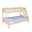 Bunk Bed Alexandra, Transilvan, Solid Wood, Height 155 cm, 3 People, 90/140x200 cm, White