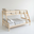 Bunk Bed Alexandra, Transilvan, Solid Wood, Height 155 cm, 3 People, 90/140x200 cm, Lacquered