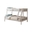 Bunk Bed Alexandra, Transilvan, Solid Wood, Height 155 cm, 3 People, 90/140x200 cm, Natural Wood