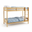 Bunk Bed Sally, Transilvan, Solid Wood, 80x200 cm, Natural Wood