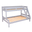 Bunk Bed Sandra, Transilvan, Solid Wood, 3 People, 90/140x200 cm, Grey
