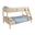 Bunk Bed Sandra, Transilvan, Solid Wood, 3 People, 90/140x200 cm, White