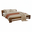 Double Bed Dumbo, Transilvan, Solid Wood, Model 3/1, 180x200 cm, Natural Wood