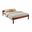 Double Bed Sally, Transilvan, Solid Wood, Model 2/1, 120x200 cm, Walnut
