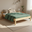 Double Bed Sally, Transilvan, Solid Wood, Model 2/1, 120x200 cm, Natural Wood