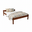 Double Bed Sally, Transilvan, Solid Wood, Model 2/1, 120x200 cm, Walnut